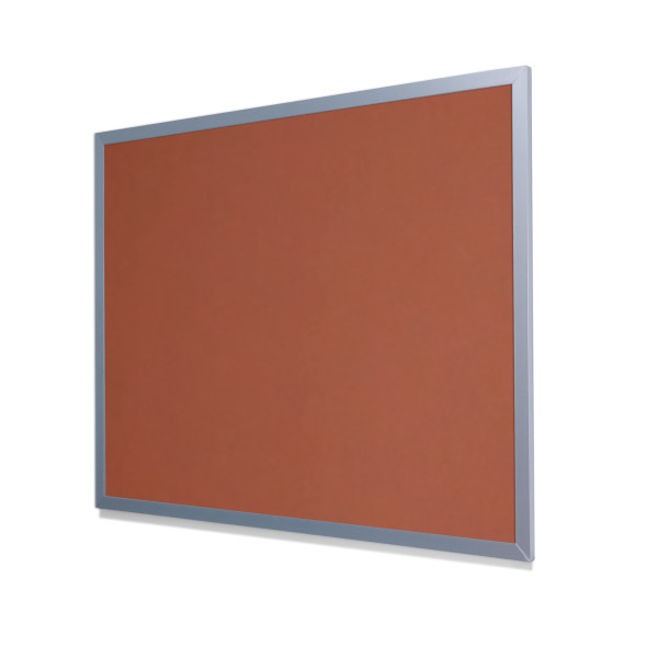2207 Cinnamon Bark Colored Cork Forbo Bulletin Board with Light Aluminum Frame